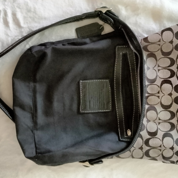 Coach Signature Patterned Black and Grey Handbag - Picture 7 of 12